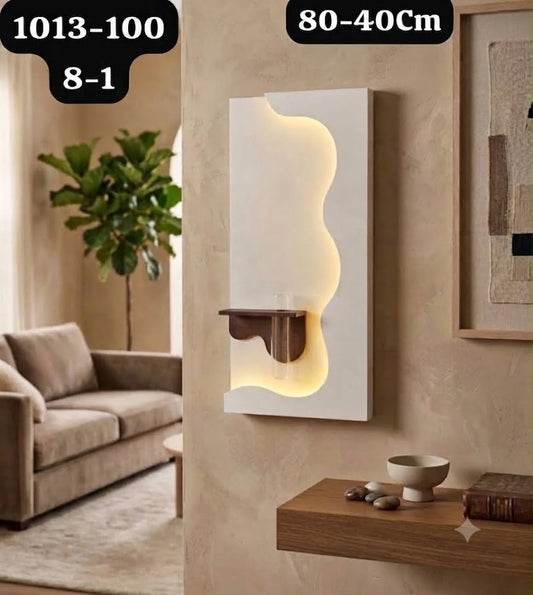 Applique Murale Lumineuse Design Asymétrique avec Soliflore